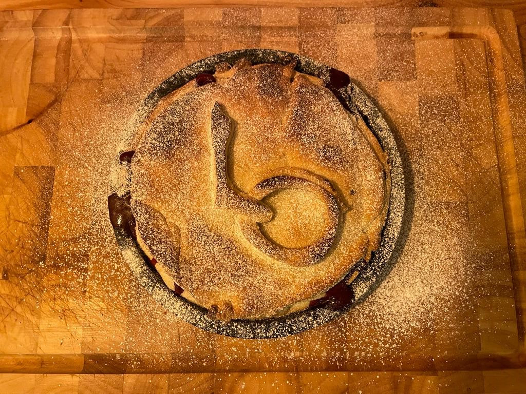 finished pie gut health antioxidant filled berry dish