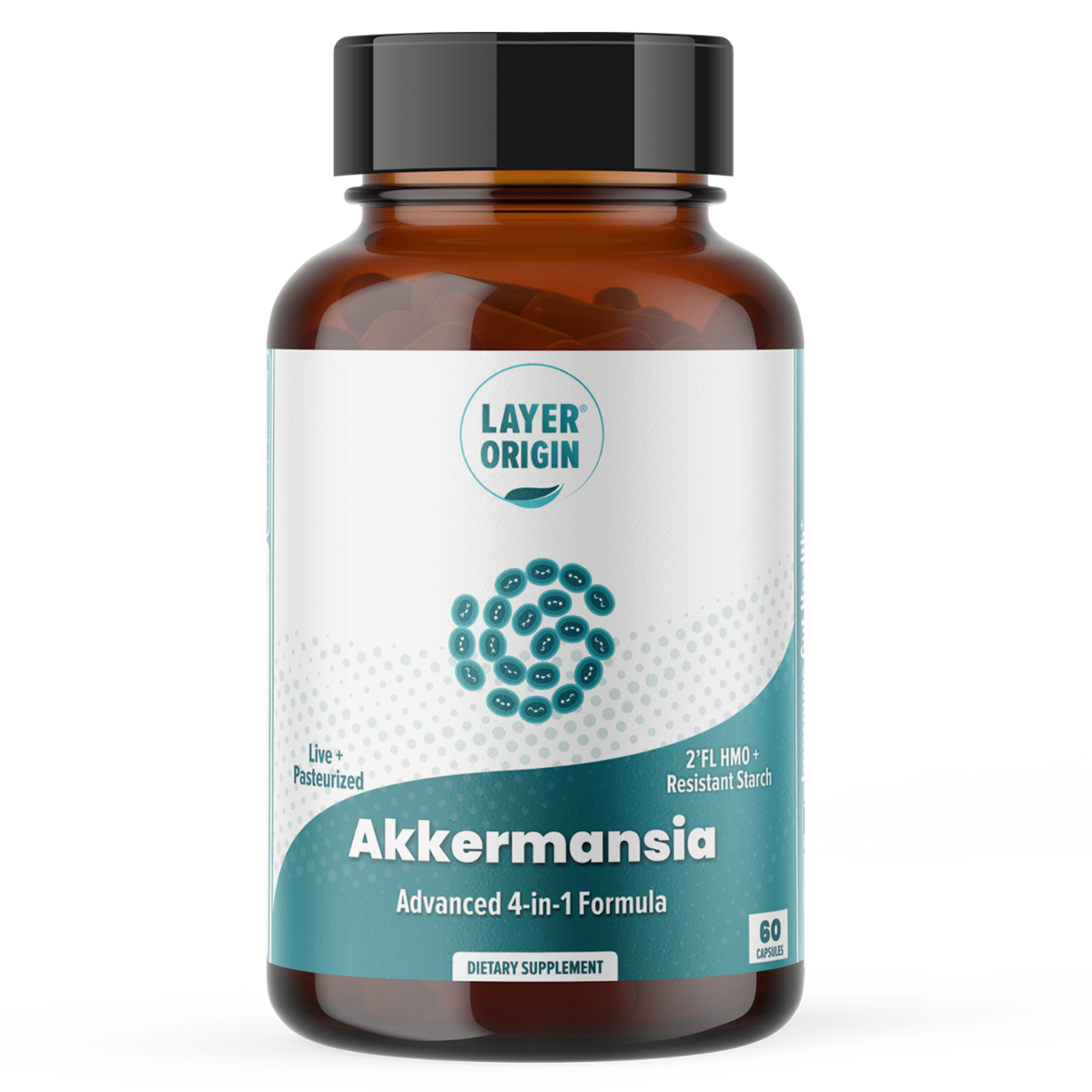 Akkermansia Probiotics with Pasteurized and Live Bacteria and 2FL HMO Prebiotics and Resistant Starch Main