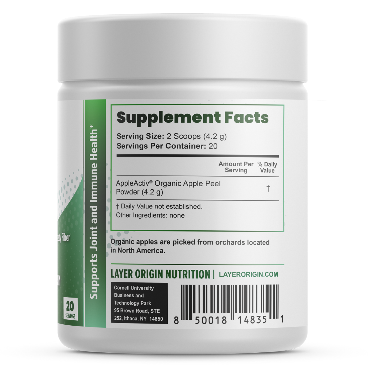 Organic Apple Peel Powder - Layer Origin Nutrition Supplement Facts