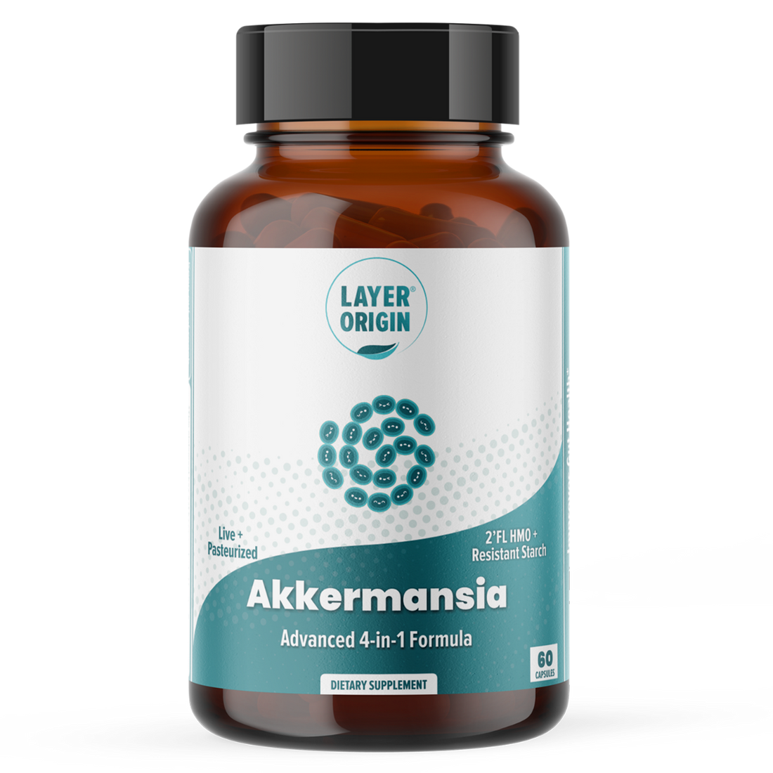 Akkermansia Probiotics with Pasteurized and Live Bacteria and 2FL HMO Prebiotics and Resistant Starch Main